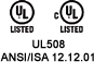 ANSI/CSA(UL508+1604) Listed