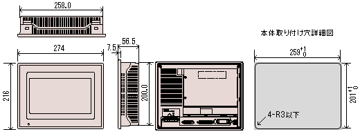 GP-477RE外形寸法図